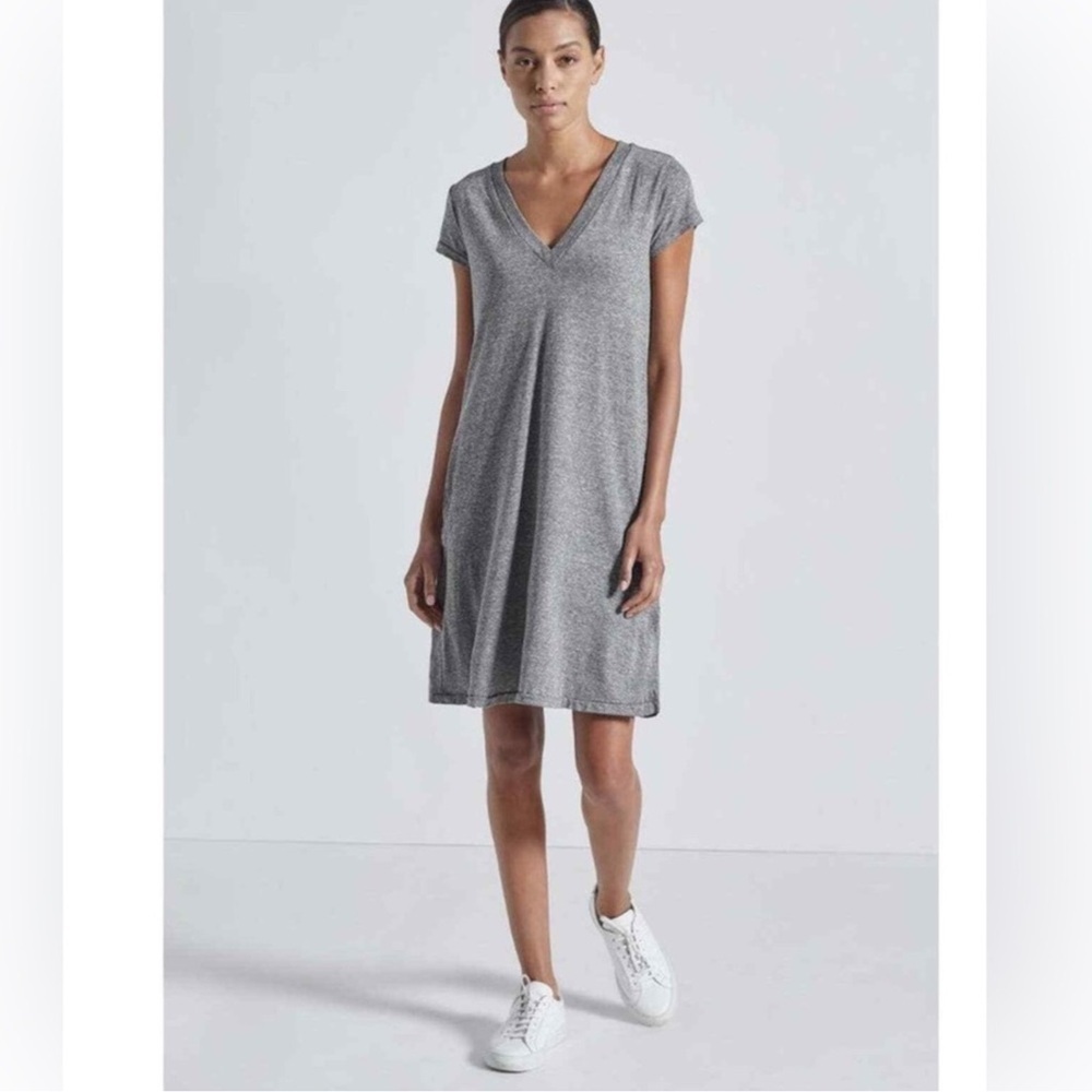 Current Elliott Gray V-Neck Trapeze Dress. 1 (small)